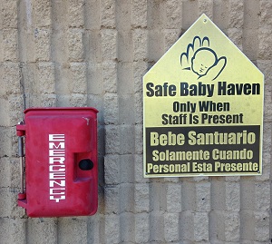 safe baby haven, sign