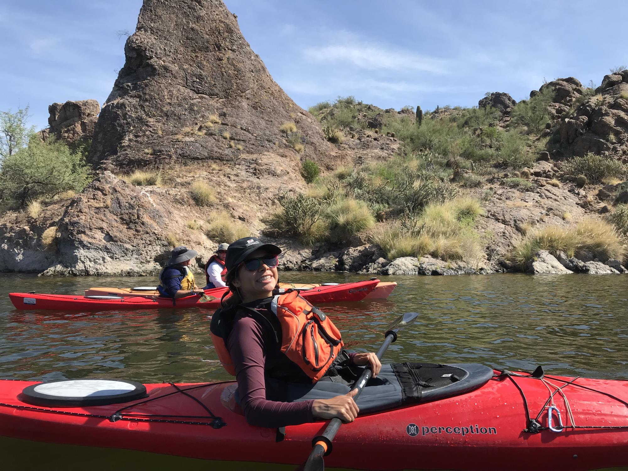 Nataly Cardona kayaking