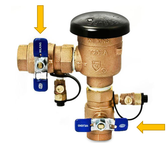 Backflow preventer breakers