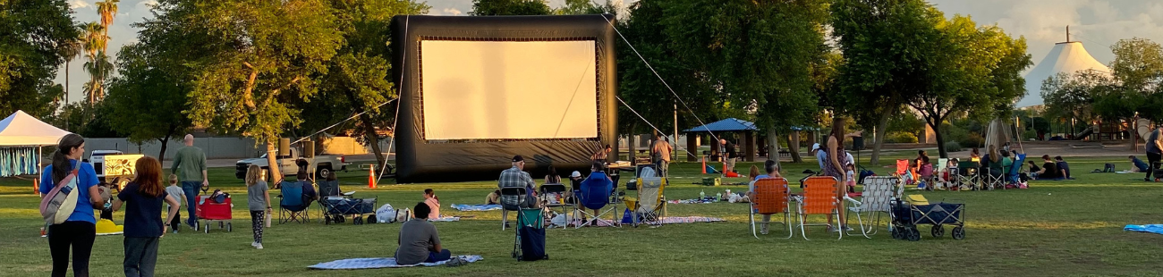 Movies in the Park Screen Banner