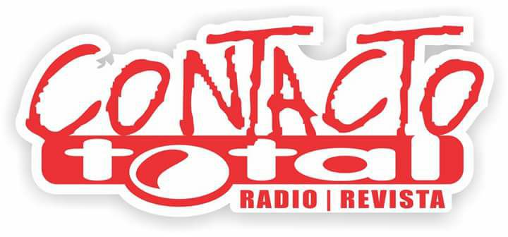 Logo Contacto Total Radio and Magazine. Red and white text "Contacto Total Radio-Revisita.