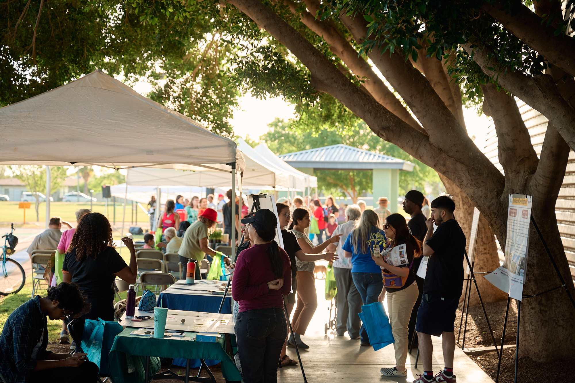 Photo of public outreach event focused on sustainable food systems. 