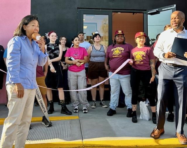 Chin at VooDoo Doughnut grand opening 