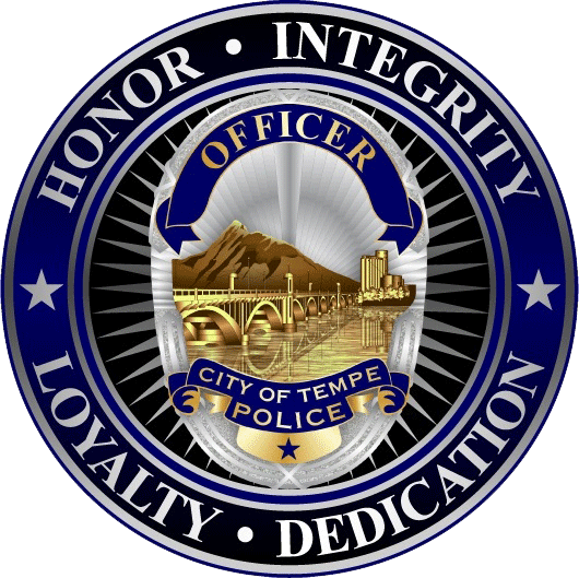 Image of the Tempe Police Department seal and badge